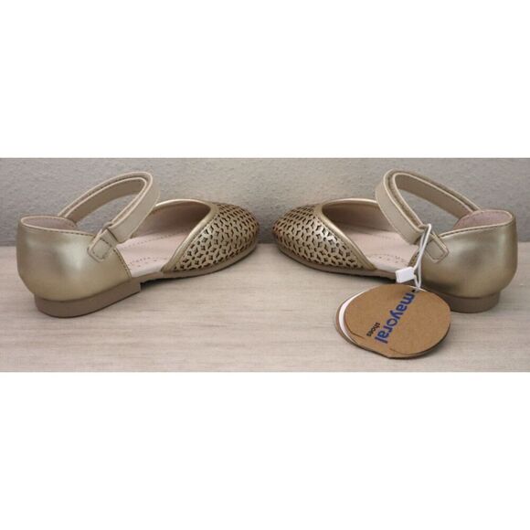 Mayoral 41.444 Little Girls Sz 7.5 Gold Pala Talon Troquel Eyelet Dress Shoes - Picture 9 of 12